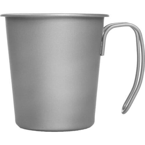 Titanium Mug with Insulation Bag Outdoor Pot for Backpacking, space-saving Camping Pot 300ml ,Camp Cooking Pot, Multi-Functional