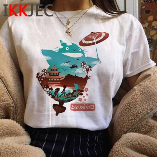 Totoro Spirited Away Studio Ghibli clothes female japanese streetwear tumblr plus size grunge t shirt clothes harajuku