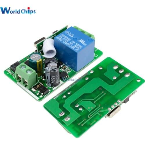 Universal 315MHZ 433MHz AC 220V 1 CH Channel Wireless Remote Control Light Switch Relay Receiver Module Support RF Transmitter