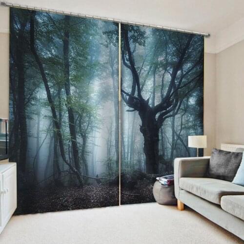 Customized size Luxury Blackout 3D Window Curtains For Living Room 2 set hook curtains personality curtains