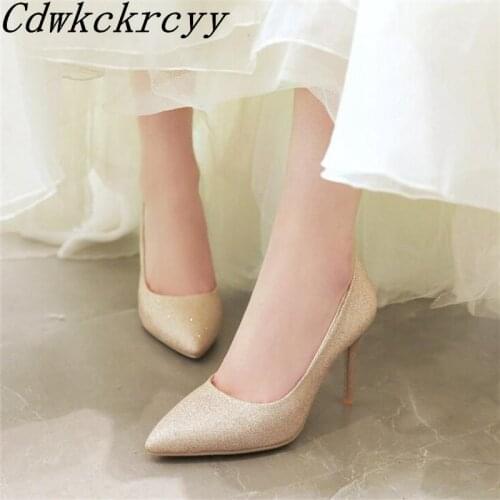 Spring Autumn New pattern fashion Cusp temperament High-heeled Women Shoes Golden silvery Violet blue banquet marry Women Shoes