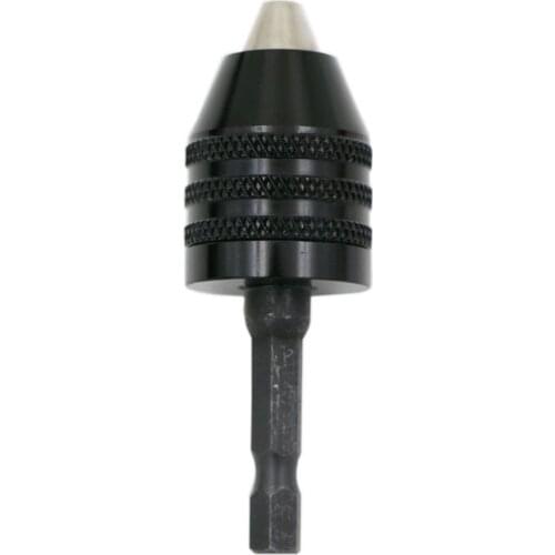 0.3-8mm 1/4 inch Keyless Drill Chuck Screwdriver Impact Driver Adaptor Hex Shank Drill Grinder Quick Change Adapter Convert -B