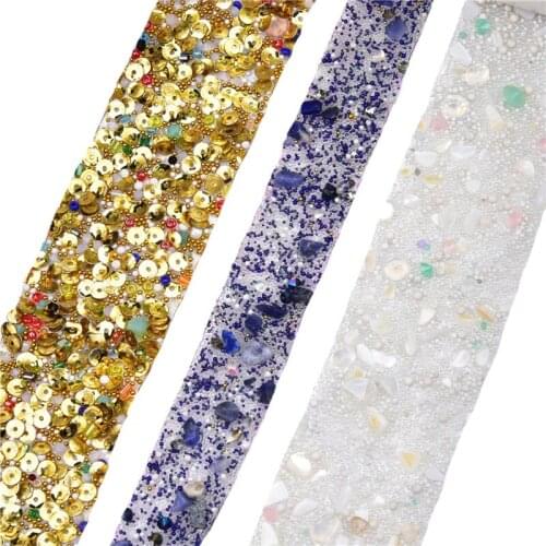 3.5cm 1yards hot-fix Rhinestone mesh crystal chain stone banding Cake Ribbon Trimming Wedding Decoration for sewing accessories