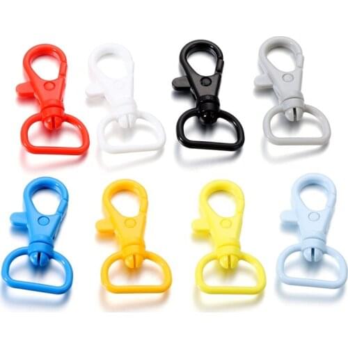 10pcs/lot 40*22 mm Plastic Snap Lobster Clasp Hooks DIY Jewelry Making Findings For Keychain Neckalce Bracelet Craft Supplies