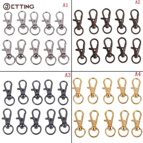 10Pcs/lot Bag Clasps Lobster Swivel Keychain Trigger Clips Snap Hook Keyring Holder Fashion Jewelry Accessories Free Shipping