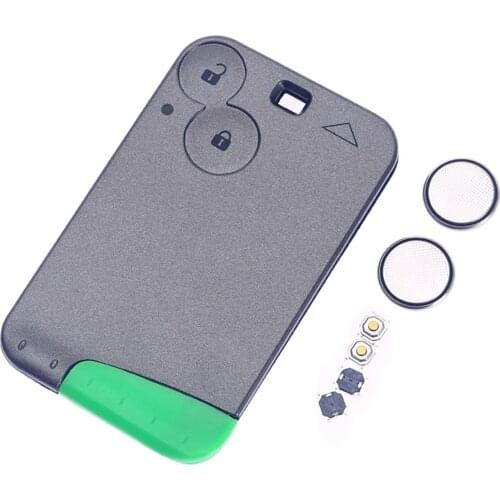 2 Buttons Car Fob Remote Key Shell for Renault Laguna& 2 Battery 4 Micro Switch Blade Replacement Smart Repair Kit