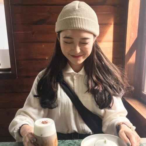 2021 Knitted Hats for Women Black Beanie Hat Winter Mens Hats Women Beanies For Ladies Skullcap Solid Cap Knitted Thick Hat