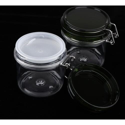 2x 220ml Empty Makeup Cosmetic Storage Jar Pot with Green Lid
