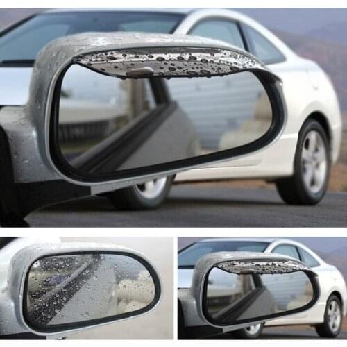 50Pcs/Lot Universal Car Auto Smoked Black Door Side Rearview Wing Mirror Rain Visor Board Snow Guard Shield Sun Shade Cover