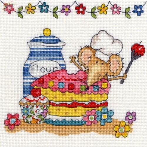 FREE delivery Top Quality lovely counted cross stitch kit bothy threads animal mouse chef cook cake flour