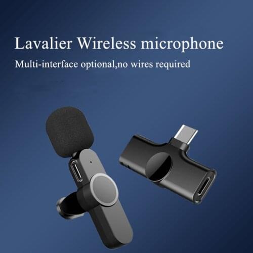 Wireless Lavalier Microphone Portable Mini Mic for iPhone Android Phone Youtubers Facebook Live Broadcast