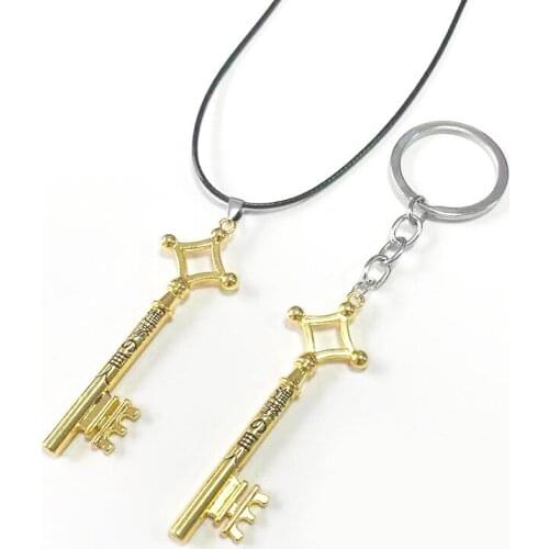 Attack on Titan Cosplay Keychain Shingeki no Kyojin Survey Corps Eren Jaeger Key Ring Key Holder Necklace Pendant Costume Prop