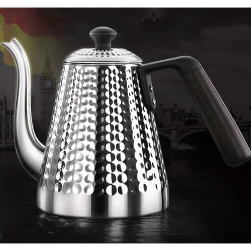 1000ML coffee oil pot 304 stainless steel hand pot teapot kettle multifunctional thin mouth hanging ears long mouth pot coffee