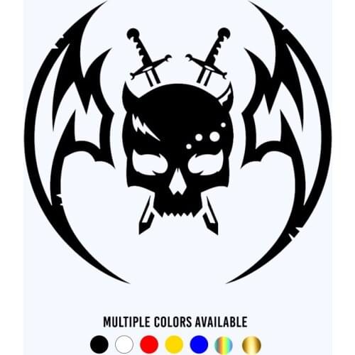 CK20341# Die-Cut Vinyl Decal Skull Tattoo Car Sticker Waterproof Auto Decors on Car Body Bumper Rear Window