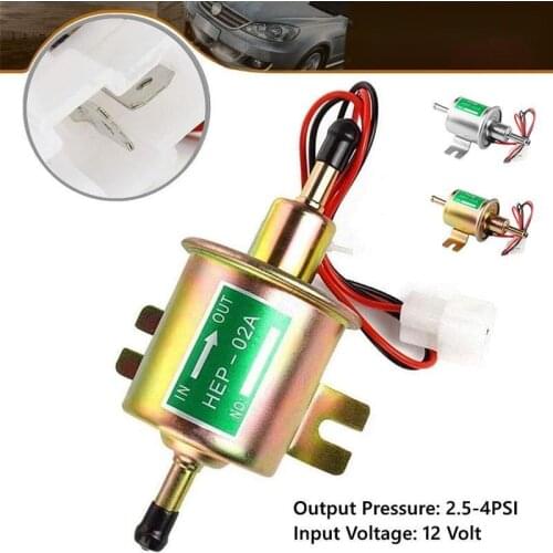 12V Electric Fuel Pump HEP-02A Low Pressure Bolt Fixing Wire Universal Diesel Petrol Gasoline For Car Carburetor Motorcycle ATV