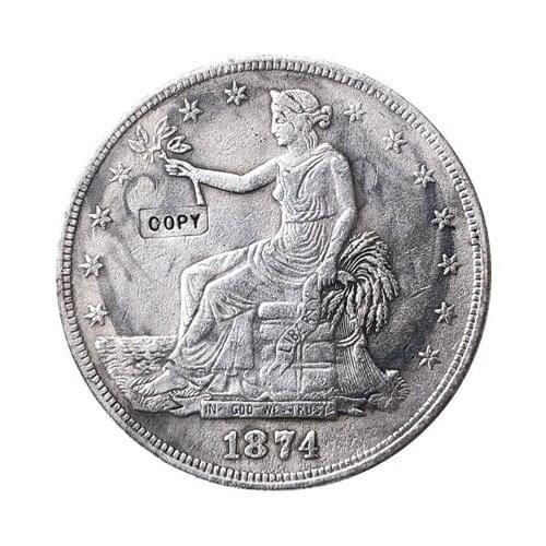 1874-CC Trade Dollar COIN COPY