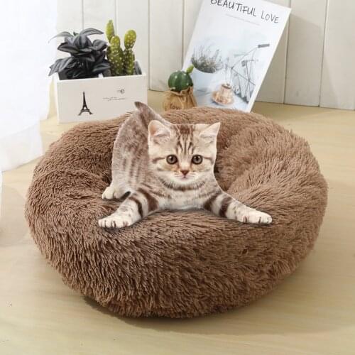 Cat Beds House Pet Dog Bed For Cat Kittens Puppy Sleeping Sofa Basket Cushion Pet Products Cat Bed Mat Kennel Soft Long Plush