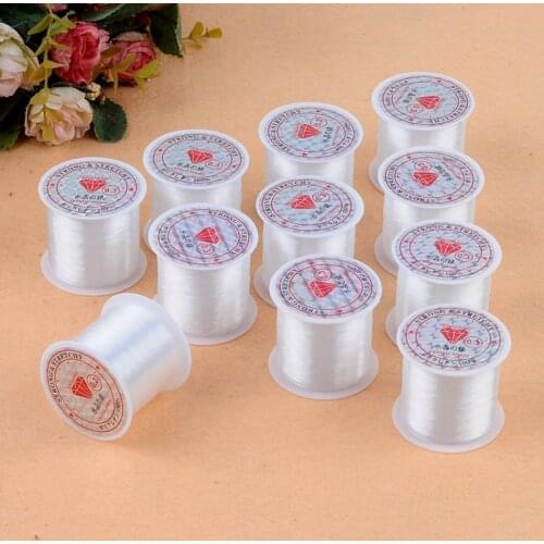 New 1Roll No Elasticity Line 0.2-0.8mm DIY Beaded Transparent Nylon Manual Cord Crystal Rope For Bracelet Making Fishing Line