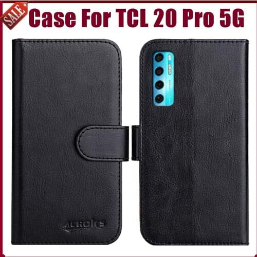 Hot! TCL 20 Pro 5G Case 6.67" High Quality 6 Colors Flip Soft Leather Phone Wallet Cover For TCL 20 Pro 5G Case Card Solts