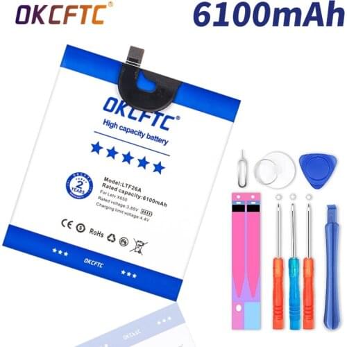 Original High Quality LTF26A 6100mAh Large Capacity Li-ion Backup Battery For LeTV LeEco Le Pro 3 AI X650 Smart Phone