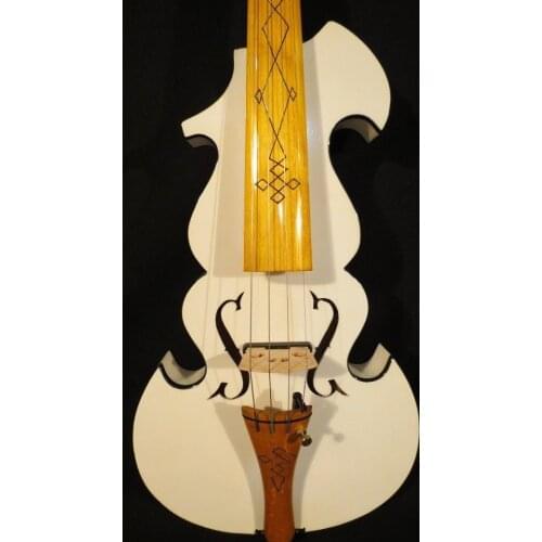 White color best model 4/4 electric violin +Acoustic violin #5761