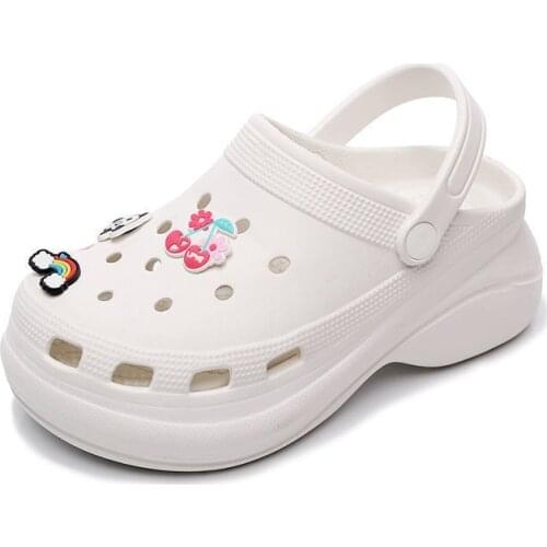 New Summer Women Sandals High Heels Waterproof Casual Shoes Beach Runners Ladies Sandals Breathable Zapatos De Tacon EVA Slipper