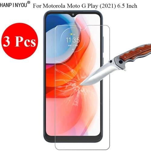 3 Pcs/Lot New 9H 2.5D Tempered Glass Screen Protector For Motorola Moto G Play (2021) 6.5" Protective Film + Clean Tools