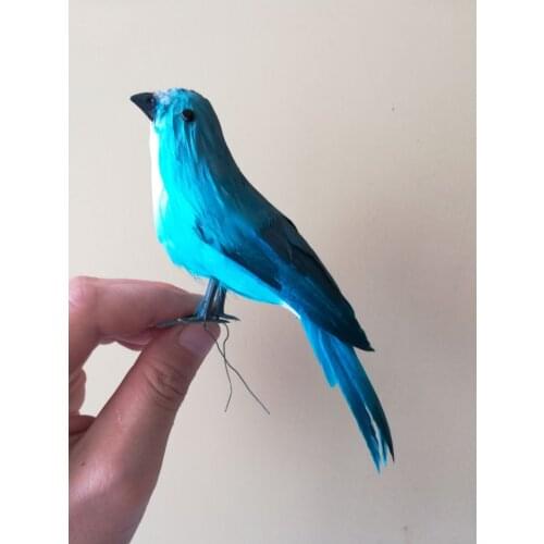 Foam&feathers blue bird about 16cm simulation bird Tangara sayaca hard model prop.home garden decoration Xmas gift w0698
