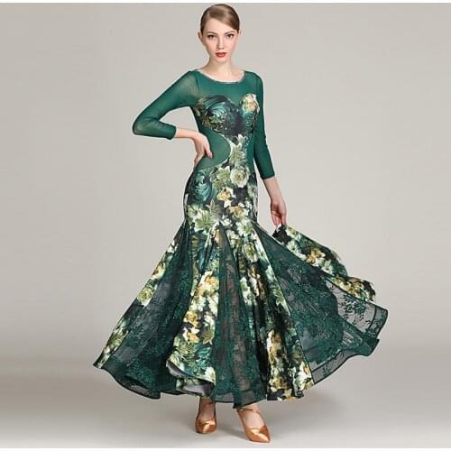 Ballroom Dance Dress Women Designer Clothes Elegant Evening Dresses Flamenco Dance Outfit Stage Costume Tango Dancewear JL2705