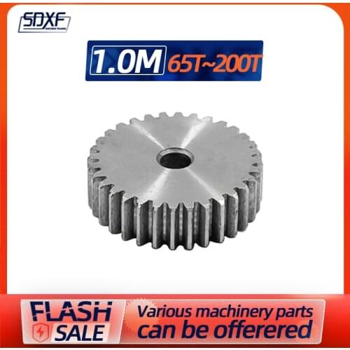 1M plane gear 45# steel, spur gear thickness 10MM, 65 teeth to 200teeth processing holes need to be processed by themselves