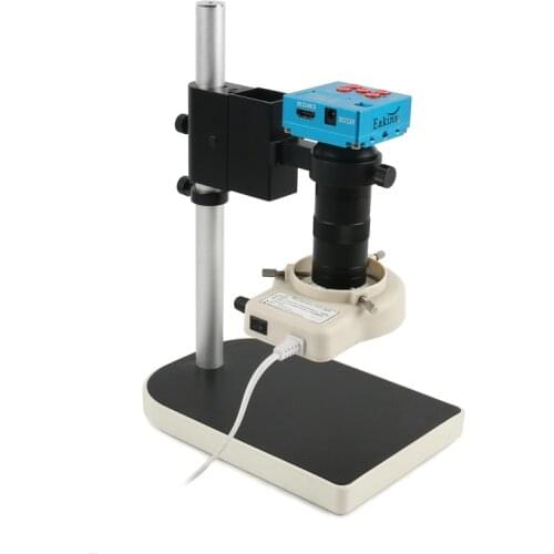30MP 2K 1080P TF Video Recorder HDMI Industrial Video Microscope Camera 100X C-Mount Lens For Lab PCB Soldering Repair