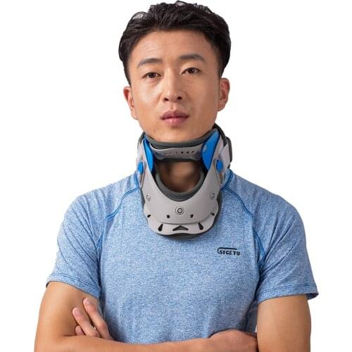 Neck Cervical Traction Collar Device Brace Support Hard Plastic for Headache Neck Pain Hight Adjustable one size fit most