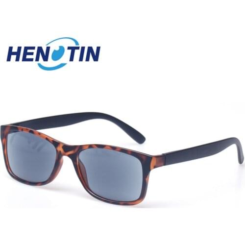 "Sunglasses Reading Glasses Fashion Lens Eyewears with Sun Glasses for Men Women Retangular Large Frame Readers Brown Lens Gray"