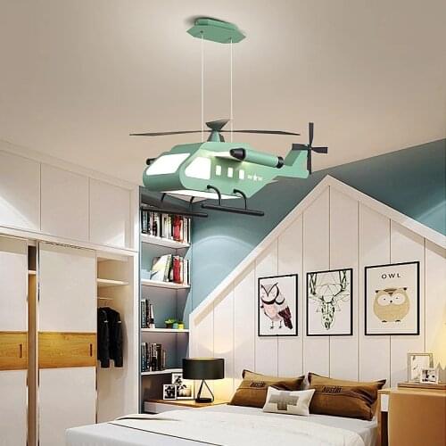 Modern Fly Dreaming Hanging led Chandelier For Kids Room Children Boy Room Home Deco Green/Yellow Finish Chandeliers Fixture