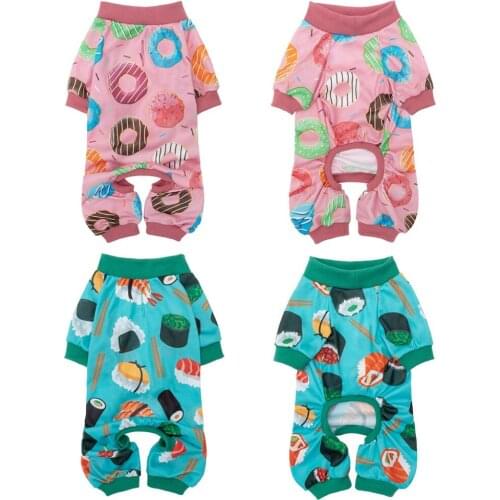 Warm Dog Romper Pajamas Costume Pint Puppy Dog Jumpsuits Clothes Pet Dog Clothing for Dog Rompers Four-leg Teddy Cat Clothes