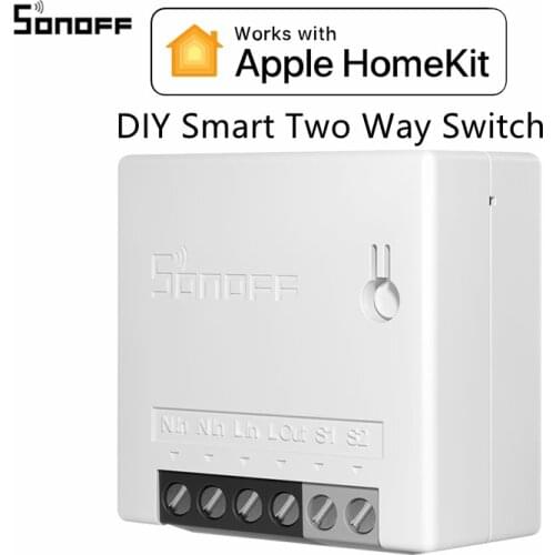 Sonoff Mini R2 Two-WAY DIY Smart Wifi Timer Switch 10A Remote Control Support APP Voice Control Work with Apple HomeKit Siri