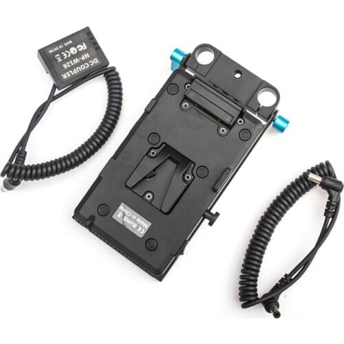WY-VG1 Power Supply Systerm V Mount Plate Battery Plate Adapter with NP-W126 Cable for Broadcast SLR HD camera