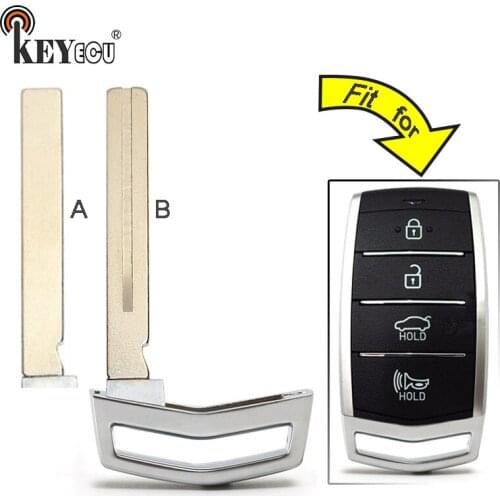 KEYECU for Hyundai Genesis G80 2017 2018 Replacement Smart Prox Emergency Car Key Remote Insert Blade Blank Case Fob