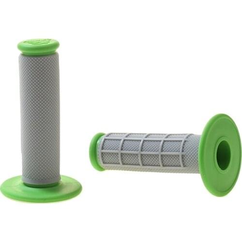 Green Hand Grips TPE rubber handle grips For KX65/85 KX250F KX450F KLX110 KLX250 KLX450 Dirt Bike MX Enduro Supermoto
