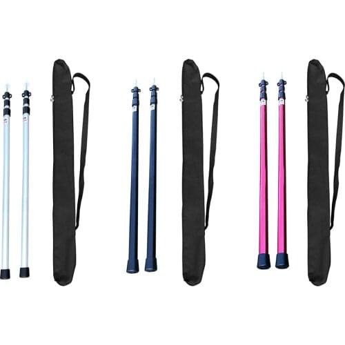 2PCS Telescoping Tarp Poles Portable Lightweight Replacement Canopy Adjustable Aluminum Rods For Outdoor Camping Tent Awning