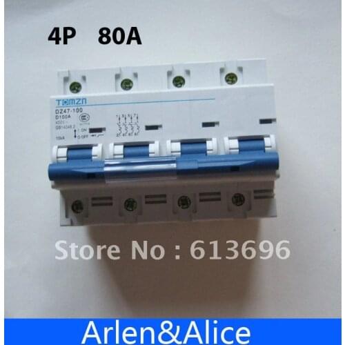 4P 80A 240V/415V 50HZ/60HZ Circuit breaker MCB