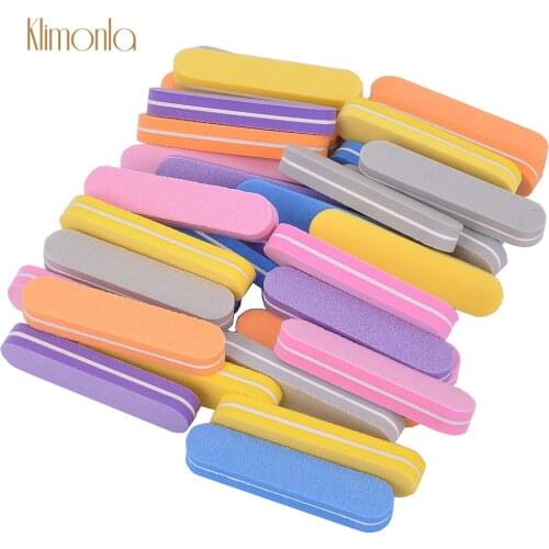 50Pcs/Lot Professional Nail File 100/180 Grit Sanding Nail Art Gel Polishing Sponge Buffers Block Pedicure Tools 9*2cm Supplier