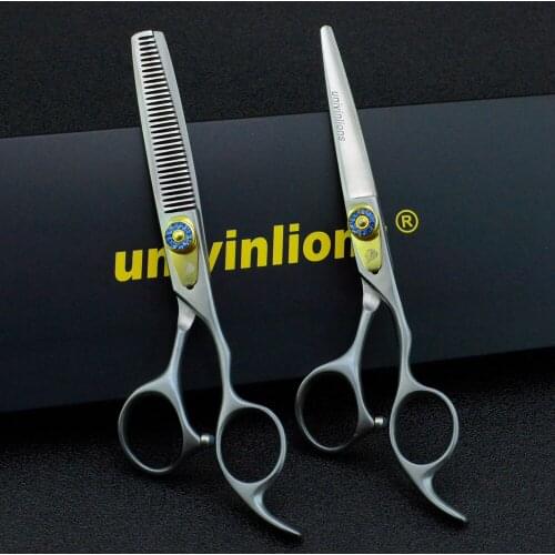 6.0" Matt Silver Professional Hair Scissors Cutting Thinning Hairdressing Barber Scissors Shears Salon Japan Hair Styling Tools