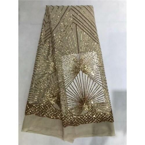 African Gold Sequins Net Lace Fabric 2017 Style Nigeria Sequined Swiss Mesh Tulle Lace For Women Party Wedding Dress Fabrics red