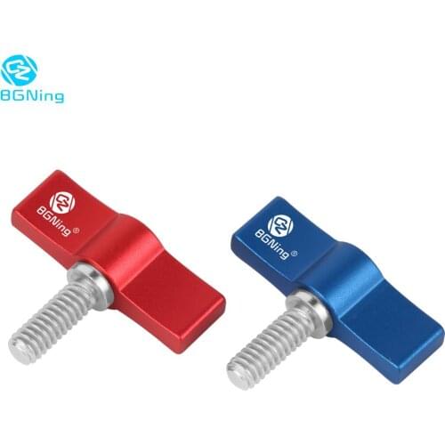 BGNing Aluminum Knob Screw Adapter 1/4 17mm Screw Length Rail Rod Slider Clamp Locking Screw L Shape/T Shape Wrench Clamp Screws