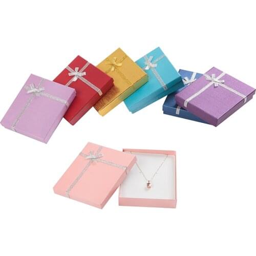 12pcs Paper Jewelry Gifts Boxes for Jewelry Display-Rings, Small Watches, Necklaces, Earrings, Bracelet Packaging Box with Bows