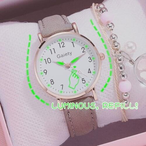Fashion Simple Ladies Wrist Watches Luminous Women Watches Casual Leather Strap Quartz Watch Clock Montre Femme Relogio Feminino