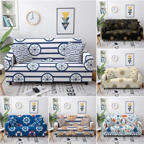 Navigation Compass Sofa Slipcover Elastic Sofa Covers for Living Room funda sofa Couch Cover Home Decor 1/2/3/4-seater