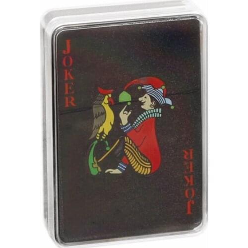 Black Transparent Cards Frosted Waterproof Plastic Playing Cards For Gift/Party/Family Game Magic Poker