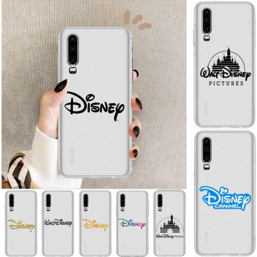 Disney letter Anime Transparent Clear Phone Case For Huawei Honor 20 10 9 8A 7 5T X Pro Lite 5G Etui Coque Hoesjes Comic Fash